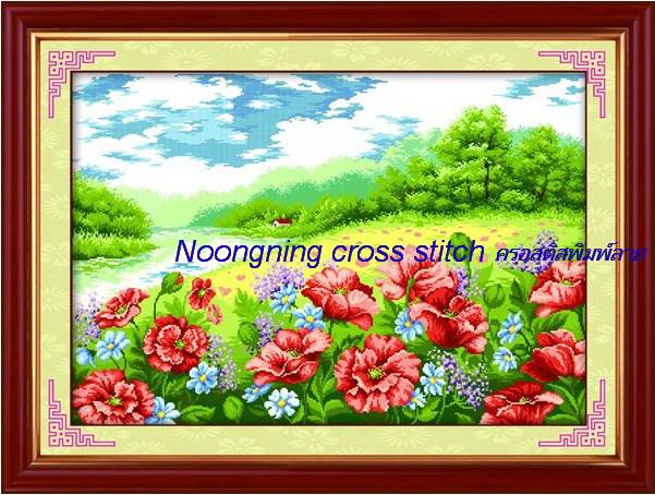 ร้าน noogningcrosstitch ครอสติสพิมพ์ลาย จำหน่ายครอสติส ภาพติดเพชร อุปกรณ์ปักครอสติส336 รูปที่ 1