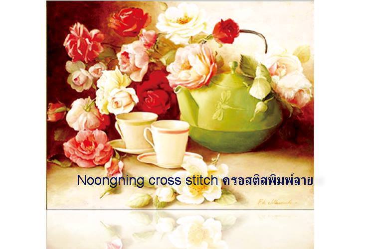 ร้าน noogningcrosstitch ครอสติสพิมพ์ลาย จำหน่ายครอสติส ภาพติดเพชร อุปกรณ์ปักครอสติส400 รูปที่ 1