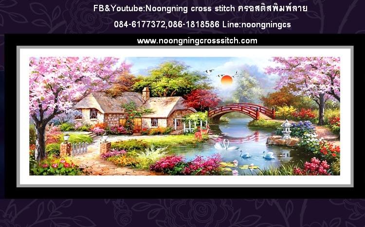 ร้าน noogningcrosstitch ครอสติสพิมพ์ลาย จำหน่ายครอสติส ภาพติดเพชร อุปกรณ์ปักครอสติส412 รูปที่ 1