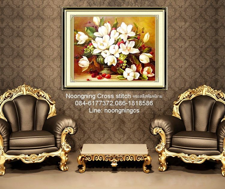 ร้าน noogningcrosstitch ครอสติสพิมพ์ลาย จำหน่ายครอสติส ภาพติดเพชร อุปกรณ์ปักครอสติส425 รูปที่ 1