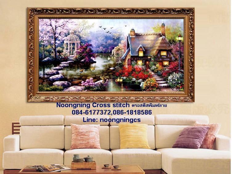 ร้าน noogningcrosstitch ครอสติสพิมพ์ลาย จำหน่ายครอสติส ภาพติดเพชร อุปกรณ์ปักครอสติส383 รูปที่ 1