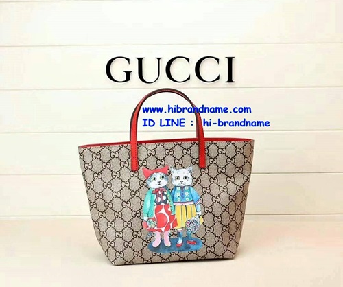 New Gucci Shopping Bag รุ่่นมาใหม่ชน Shop (เกรด Hi-end) สีแดง ลายมาใหม่ชน Shop   รูปที่ 1