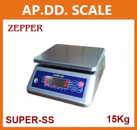  เครื่องชั่งกันน้ำ 15kg-30kg ยี่ห้อ ZEPPER รุ่น SUPER-SS ราคาถูก รูปที่ 1