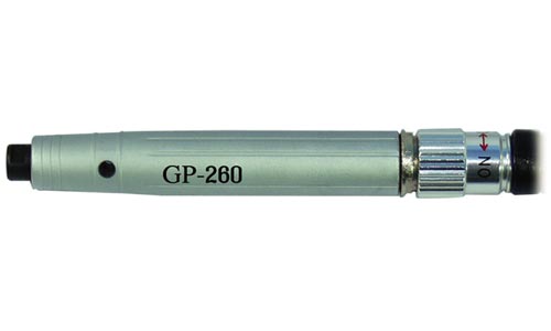 จำหน่าย เครื่องเจียรลม จับแกน 3 มม. GP-260 Speed 60000 Collet Size 3 mm Air Pressure 90Psi Net Weight 0.22kg Overall Length 156 mm บอดี้เหล็ก   Price 9,300.- รูปที่ 1