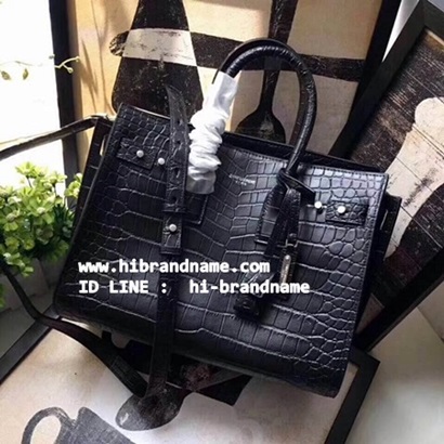 New YSL Saint Laurent in Black Crocodile Embossed Leather Shoulder Bag (เกรด Top Hi-end) รุ่นใหม่ล่าสุด  หนังแท้ตีลายจระเข้สวยมากค่ะ รูปที่ 1