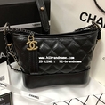 กระเป๋า Chanel Gabrielle Small Hobo in Black Bag หนังแท้ (เกรด Hi-end) หนังยับแบบ Shop อะไหล่เงินทองสวยค่ะ