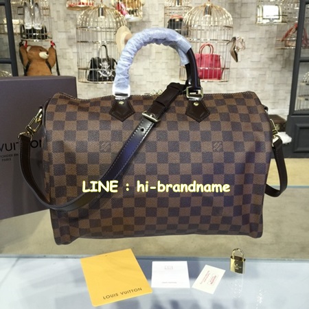 Louis Vuitton Damier Eben Speedy 35 หนังแท้ทั้งใบ หนังนิ่ม มีสายาสะพายข้าง (เกรด HI-end) รูปที่ 1