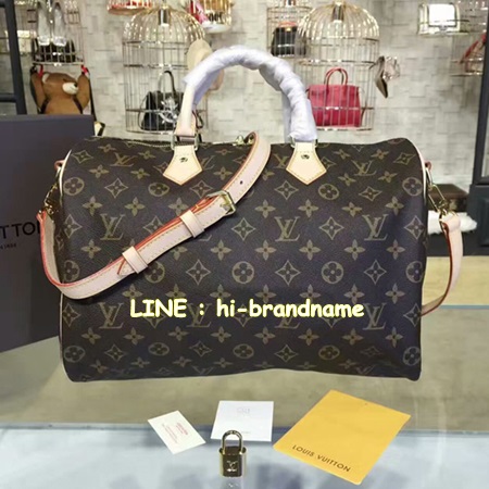 Louis Vuitton Monogram Canvas Speedy 35 With Shoulder Strap (เกรด Hi-end) แบบสะพายข้าง หนังนิ่มสวยค่ะ รูปที่ 1