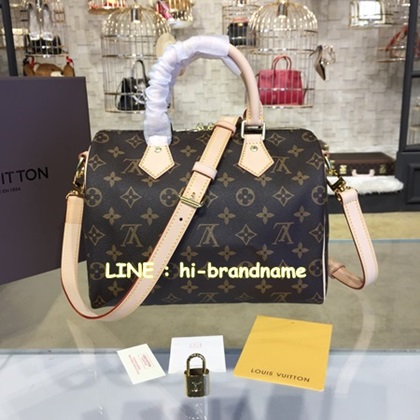 Louis Vuitton Monogram Canvas Speedy 25 With Shoulder Strap (เกรด Hi-end)  หนังนิ่มสวยทั้งใบค่ะ รูปที่ 1