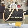 Louis Vuitton Damier Eben Speedy 30 With Shoulder Strap (เกรด Hi-end) หนังแท้ หนังนิ่ม สวย