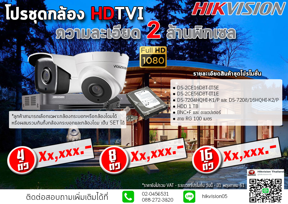 hikvision กล้องวงจรปิดราคาไม่แพง ติดตั้งง่าย ใช้งานสะดวก รูปที่ 1