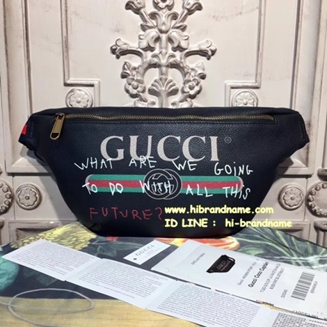 New Gucci Coco Capitan Logo Belt Bag Black หนังแท้ รุ่นมาใหม่ชน Shop (เกรด Hi-end)  แบบคาดอก รุ่นยอดฮิต รูปที่ 1