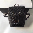 New Chanel Backpack Graninedskin Carvier Bag (เกรดงาน Top Hi-end) สีดำ หนังแท้ ใหม่ล่าสุด