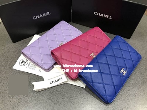 New Chanel Lambskin Long Wallet (เกรด Hiend) หนังแท้ แบบมาใหม่ค่ะ มี 3 สี  มาใหม่  รูปที่ 1