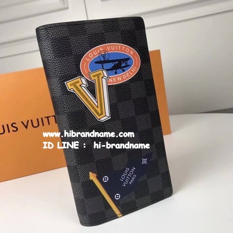 New Louis Vuitton Damier Grapite Brazza Wallet (เกรด Hi-end) หนังแท้ สกรีนลายมาใหม่ชน Shop รูปที่ 1