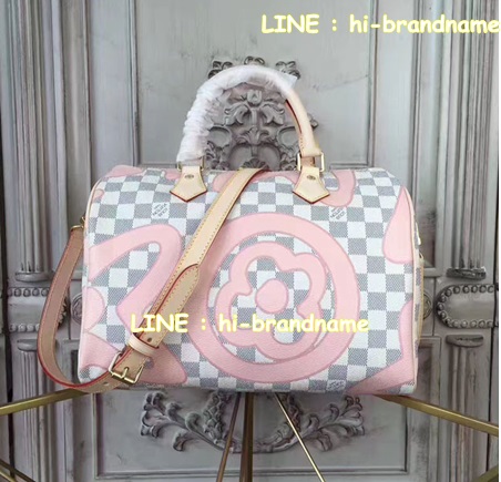  New  Louis Vuitton Damier Eben Speedy 30 With Shoulder Strap (เกรด Hi-end)  หนังแท้ ลายสวยค่ะ รูปที่ 1