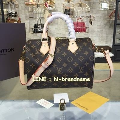 Louis Vuitton Monogram Canvas Speedy 25 With Shoulder Strap (เกรด Hi-end) ลายโมโนแกรม หนังนิ่มสวยค่ะ รูปที่ 1