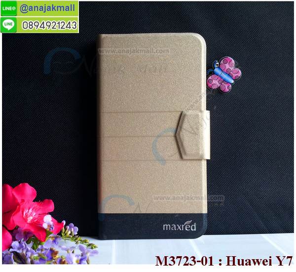 M3723 เคสหนังฝาพับ Huawei Y7 มีช่องใส่บัตร รูปที่ 2