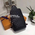 Louis Vuitton Avenue Sling Bag Onyx Bag (เกรด Hi-end) สีดำ หนังแท้ทั้งใบ หนังปั๊ม