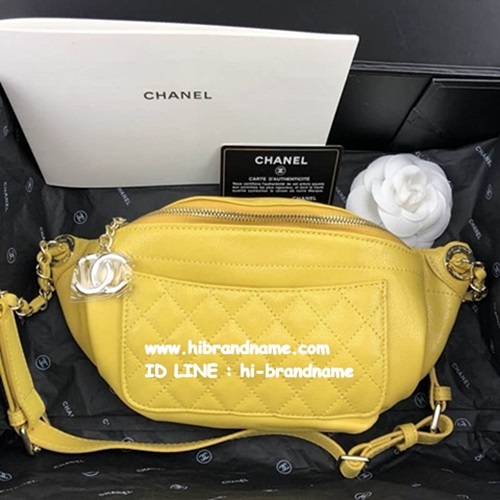 New 2018 Chanel Belt Bag  (เกรด Top Hi-end) สีเหลือง ใหม่ล่าสุดชน Shop ใช้สลับกับของแท้ได้เลยค่ะ  รูปที่ 1