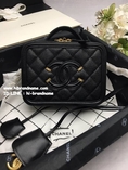 New Chanel Vanity Case in Black With Gold Hardware Bag (เกรด Top Hi-end) ใบเล็ก สีดำ งานถือสลับใช้กับของแท้ได้เลยค่ะ