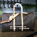 กระเป๋า Louis Vuitton Monogram Canvas Keepall 55 With Strap Bag (เกรด Hi-End) หนังแท้  หนังนิ่มสวยค่ะ