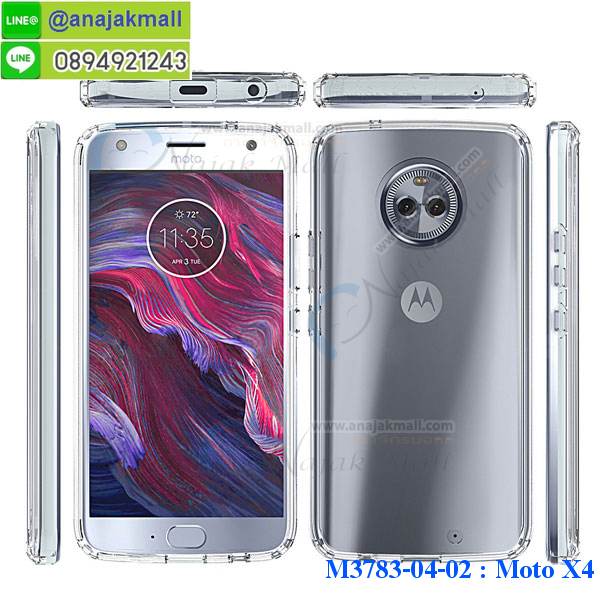 M3783 เคสกันกระแทกหลังอะคริลิคใส Moto X4 รูปที่ 2