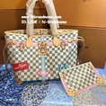 New Louis Vuitton Damier Azur Neverfull MM Bag (เกรด Hi-End) รุ่น Limited มาใหม่่ล่าสุดชน Shop  สวยมากกก ค่ะ