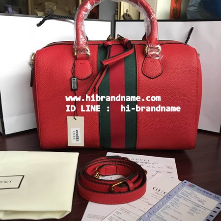 New Gucci Boston Speedy Bag (เกรด Hi-End) สีแดง หนังแท้ทั้งใบ สวยมากค่ะ  หนังแท้ทั้งใบสวยค่ะ รูปที่ 1
