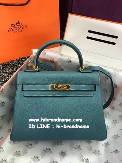 Hermes Kelly 28 หนัง Togo with Gold Hardware (เกรด Hi-End) สีฟ้า หนังทูโก หนังแท้ อะไหล่ทอง  รูปที่ 1