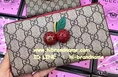 พร้อมส่ง New Gucci zip around cherries wallet  รุ่นมาใหม่ ชน shop (เกรด Hi-end) หนังแท้  สวยค่ะ