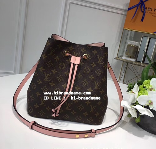 New Louis Vuitton Monogram Canvas Neo Noe Bag สีชมพู มาใหม่ หนังแท้ (เกรด H-end)  หนังนิ่มสวยทั้งใบ รูปที่ 1