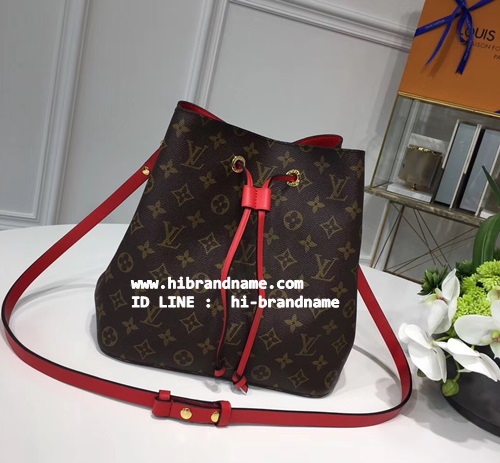 New Louis Vuitton Monogram Canvas Neo Noe Bag สีแดง หนังแท้ (เกรด H-end)  หนังนิ่มสวยทั้งใบ รูปที่ 1