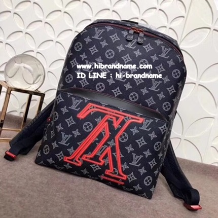 New Louis Vuitton Monogram Backpack Bag (เกรด Hi-end) หนังแท้ทั้งใบ รุ่นใหม่ชน Shop สกรีนตัวอักษร LV  รูปที่ 1