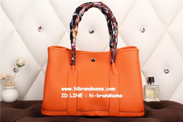 กระเป๋า Hermes Garden Party 30 cm หนัง Togo (เกรด Hi-end) สีส้ม หนังแท้ หนังนิ่มสวยค่ะ  - รูปที่ 1