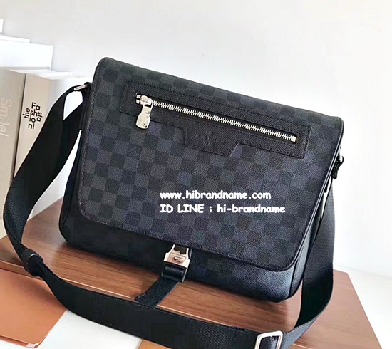 New 2018 Louis Vuitton Matchpoint Messenger Damier Coastline MM Messenger Bag หนังแท้ (Hi-end) ใหม่ล่าสุด  กระเป๋าสะพายข้างผู้ชาย  รูปที่ 1