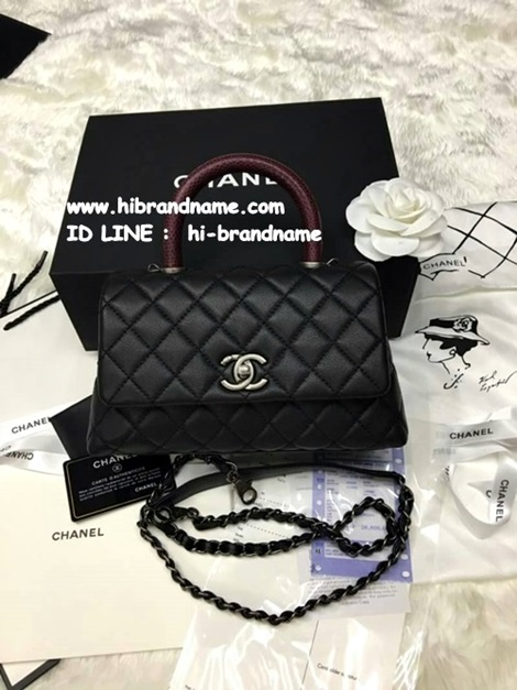 Chanel Coco Mini in Black Lizard Carvier With Gold Hardware Bag ขนาด 9.5 นิ้ว (เกรด Top Hi-End) -- กระเป๋าสะพาย Chanel Coco รูปที่ 1