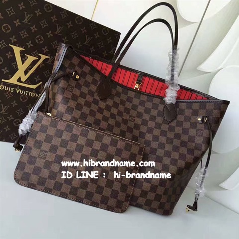 กระเป๋า Louis Vuitton Damier Ebend Neverfull MM Bag (เกรด Hi-end) ลายตารางน้ำตาล   รูปที่ 1