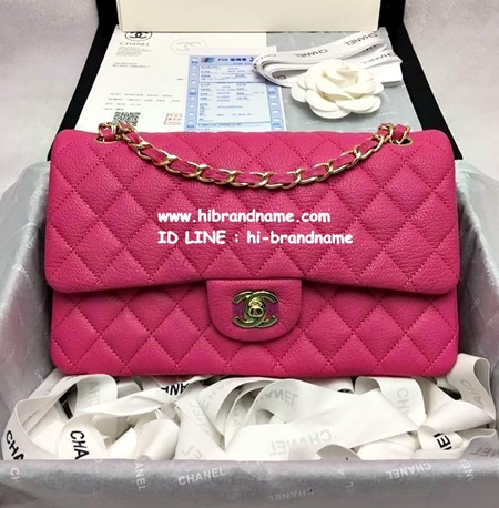 New Chanel Classic Medium Rose Pink With Gold Hardware Bag (เกรด Top Hi-end) งานหนังตัวใหม่ล่าสุดค่ะ สวยเหมือนแท้  รูปที่ 1