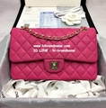 New Chanel Classic Medium Rose Pink With Gold Hardware Bag (เกรด Top Hi-end) งานหนังตัวใหม่ล่าสุดค่ะ สวยเหมือนแท้ 