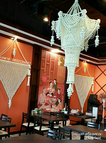 จำหน่ายเครื่องแขวนไทย พวงมะโหตร ม่านพระอินทร์ หน้าช้าง ฝาครอบผ้าไตร พานดอกบัว ปลีกและส่ง รูปที่ 6