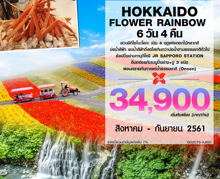 ทัวร์ญี่ปุ่นฮอกไกโด ทัวร์ฮอกไกโดเดือนกันยายน 2561/2018 HOKKAIDO หุบเขานรกจิโกกุดานิ 6D4N บินไทยแอร์เอเชีย เอ็กซ์ (XJ)  รูปที่ 1