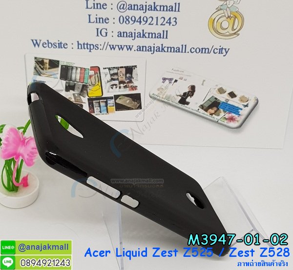 M3947-01 เคสยาง Acer Liquid Zest Z525 / Z528 สีดำ รูปที่ 3
