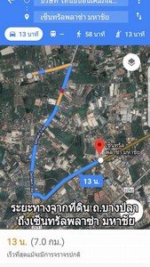 ขายที่ดิน 38 ไร่ ติดถนนบางปลา ห่างจากถนนเศรษฐกิจ เพียง 1 กม. และจาก ถ.พระราม 2  รูปที่ 1