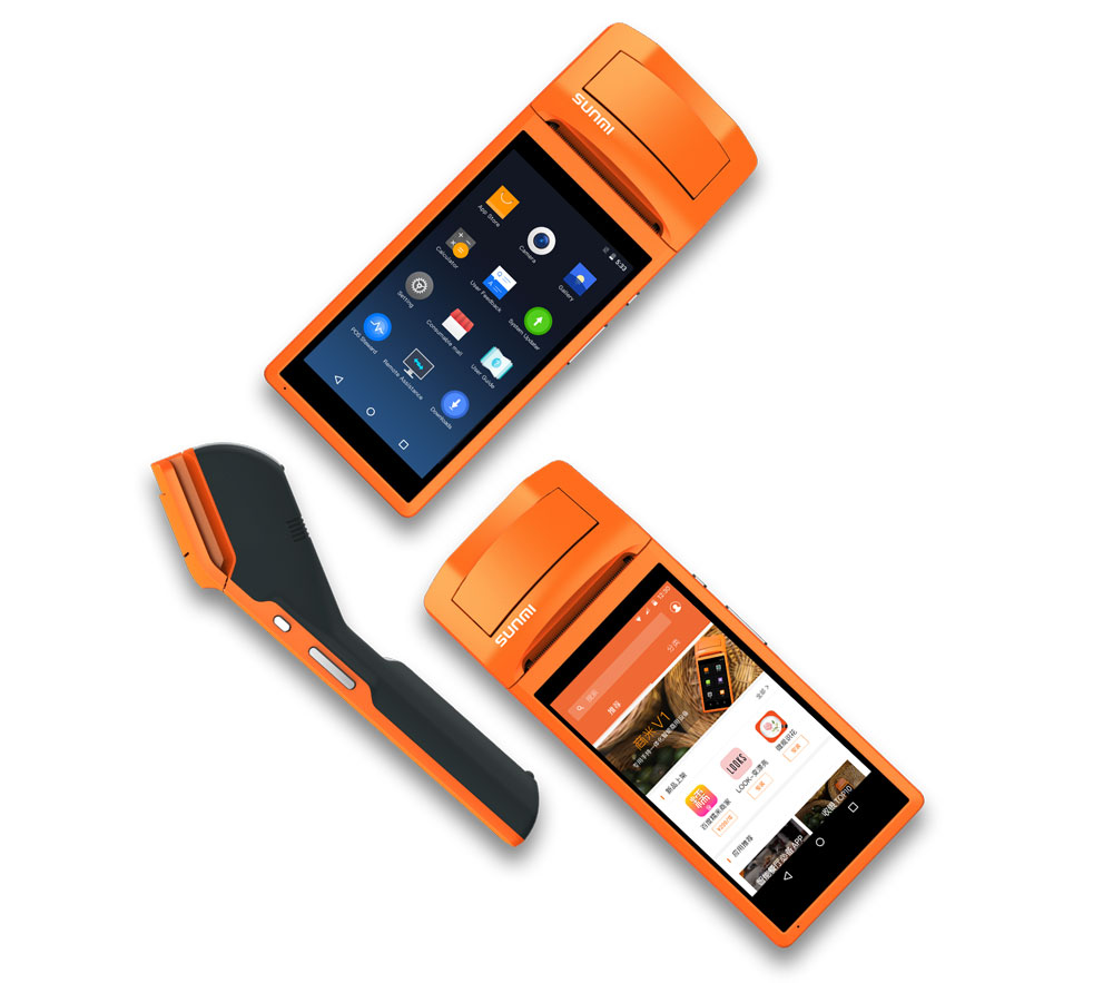 Sunmi V1s POS mobile computer ปริ้นเตอร์ wifi bluetooth GPS สแกนบาร์โค้ด QRcode รองรับโปรแกรมขายสินค้า ANDROID High Speed thermal printing, printing speed 60mms, support Printing paper width 58mm, Roll Diameter Φ40mm รูปที่ 7