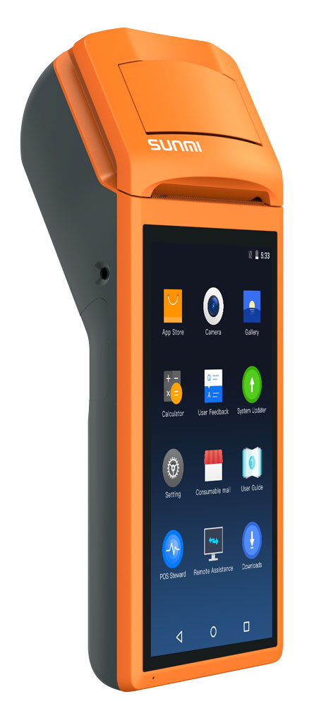 Sunmi V1s POS mobile computer ปริ้นเตอร์ wifi bluetooth GPS สแกนบาร์โค้ด QRcode รองรับโปรแกรมขายสินค้า ANDROID High Speed thermal printing, printing speed 60mms, support Printing paper width 58mm, Roll Diameter Φ40mm รูปที่ 4