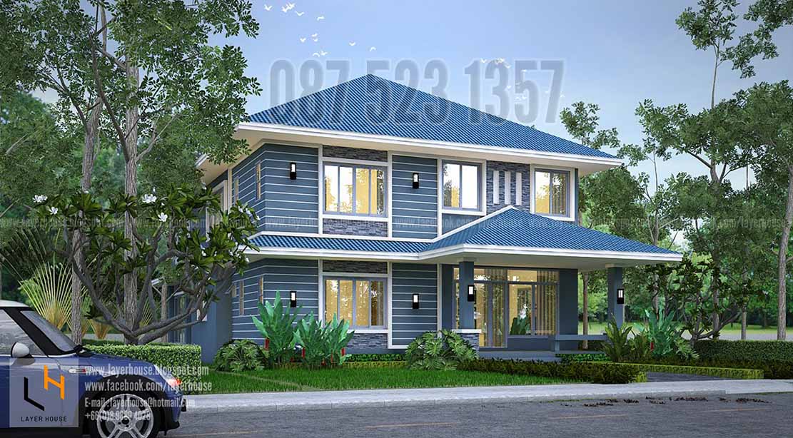 รับเขียนแบบบ้าน ออกแบบบ้านและจำหน่ายแบบบ้านสำเร็จรูป รูปที่ 3