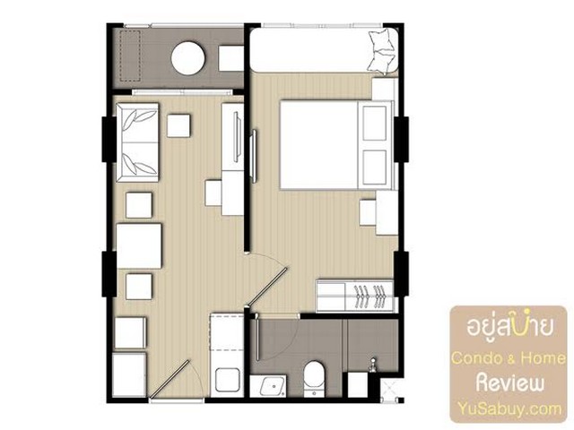 ขายถูกมาก Elio del ray 34 ตรม. วิวสระ ห้องใหม่ ไม่เคยอยู ใกล้ bts แค่ 2.75 ล้าน  รูปที่ 1