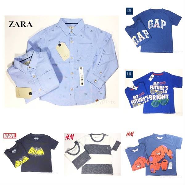 เสื้อผ้าเด็ก แบรนด์เนม H&M Gap Marvel Zara ราคาถูกที่สุด 120 บาท รูปที่ 1