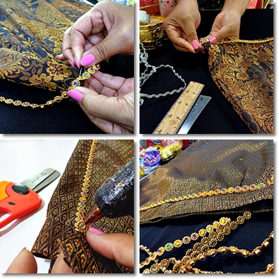 ริบบิ้นพลอยสีนพเก้าสายทอง Nine Colour Gem Golden Line Ribbon รูปที่ 3